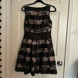 Vince camuto floral striped dress